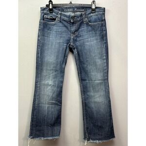 Guess Jeans Womens 28 Distressed‎ Raw Hem Bootcut Stretch Denim Pants
